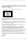 <h1>How can The Charles Linden Method put a stop to anxiety and also panic attacks?</h1>