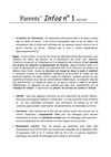 parents'infos n° 1
