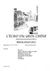 L'écho du gros chêne - juillet 2012