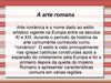 A arte romana