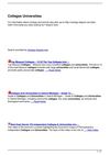 Colleges Universities