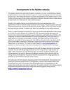 Developments in the Pipeline Industry