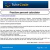 Fraction percent calculator 