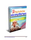 10 Things You Must Know Before Joining Affiliate Programs [Free Short report] 