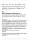 Amazon Kindle Touch $99 vs. B&amp;N Nook Simple Touch?