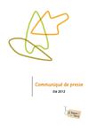 Communiqué de presse été 2012