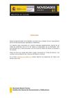 Boletín de Novedades nº 61 de la Biblioteca de Cultura