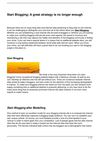 Start Blogging; A great strategy is no longer enough