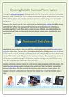  Choosing Suitable Business Phone System