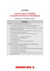 Lénine : pour caractériser le romantisme économique