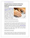 Managed Outsource Solutions Performing Quality Data Entry Services for Multiple Industries