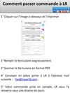 PASSER COMMANDE A LR POUR LES PRODUITS