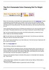 Tips On A Homemade Colon Cleansing Diet For Weight Loss