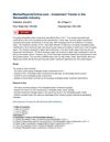 MarketReportsOnline.com - Investment Trends in the Renewable Industry