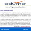 Inverse Trigonometric Functions 