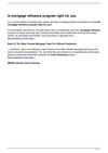 Is mortgage refinance program right for you