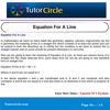 Equation For A Line