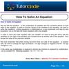 How To Solve An Equation