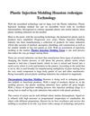 Plastic Injection Molding Houston redesigns Technology