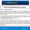 How to Solve Mathematical Induction 