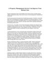A Property Management Service Can Improve Your Bottom Line