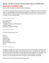Bobcat 100 Mini Excavator Service Repair Manual DOWNLOAD