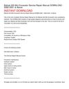 Bobcat 220 Mini Excavator Service Repair Manual DOWNLOAD - 508212001 & Above