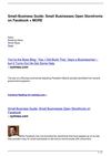 Small-Business Guide: Small Businesses Open Storefronts on Facebook + MORE