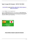 Spain Vs Japan 2012 Olympics – WATCH THE VIDEO