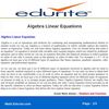 Algebra Linear Equations 