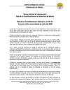 Comunicado de Prensa: Quinto Informe de Labores de la Sala de lo Constitucional