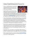 College Football Betting System You must Try