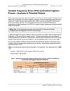 Variable Frequency Drive (VFD) Controlled Irrigation Pumps