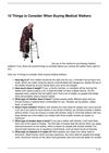 10 Things to Consider When Buying Medical Walkers