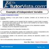 Example of Independent Variable