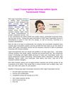 Legal Transcription Services within Quick Turnaround Times