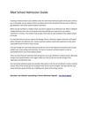 Med School Admission Guide