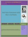 Add Style Statement with Mens Golf Belts