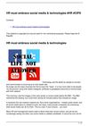 HR must embrace social media &amp; technologies #HR #CIPD