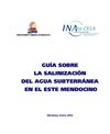 GUÍA SOBRE LA SALINIZACIÓN DEL AGUA SUBTERRÁNEA DEL ESTE MENDOCINO