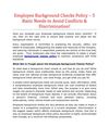 Employee Background Checks Policy – 5 Basic Needs to Avoid Conflicts & Discrimination!