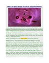 Ways to Stop Stage 4 Cancer beyond Chemo