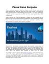 Paras Irene Gurgaon