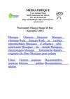 Nouveautés Image et Son - Rentrée 2012