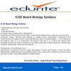 ICSE Board Biology Syllabus