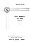 Boletin Nº 001- Aguas minerales del Perú- Primera Parte