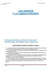 TALLER DE LENGUA ESCRITA