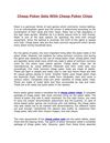 Cheap Poker Sets With Cheap Poker Chips