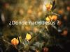 Donde nació Jesús?