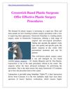 Greenwich Based Plastic Surgeons Offer Effective Plastic Surgery Procedures